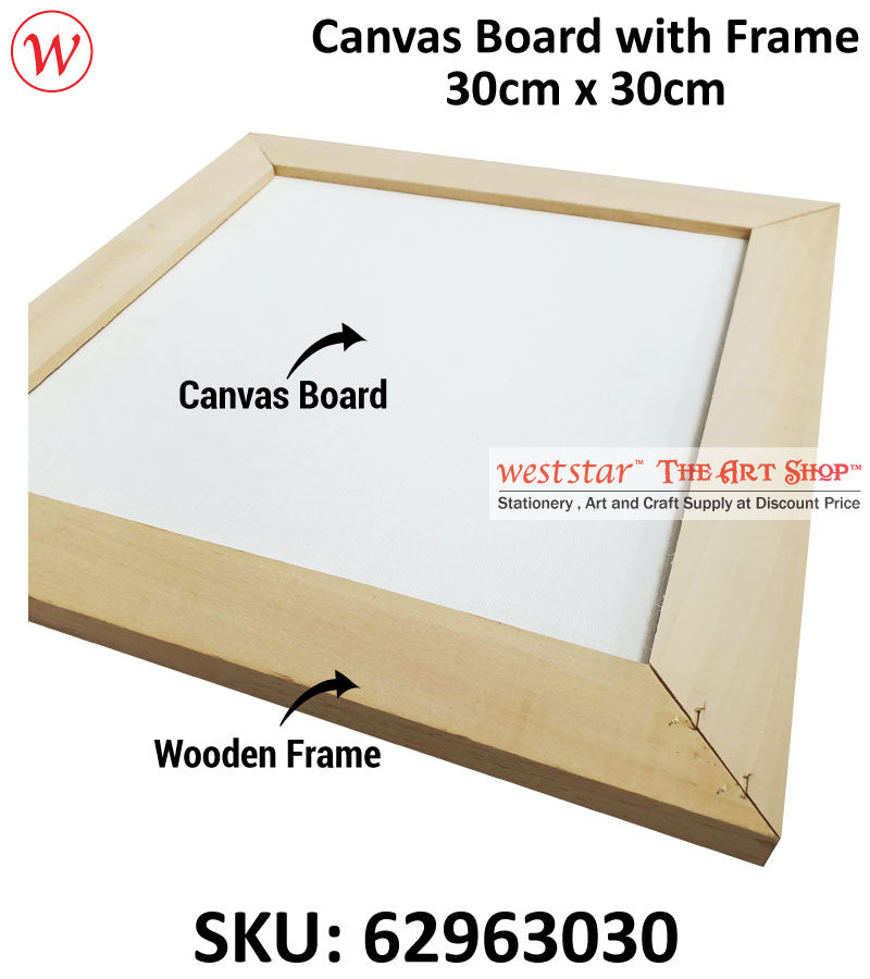 Canvas Board with Frame | 30cm x 30cm