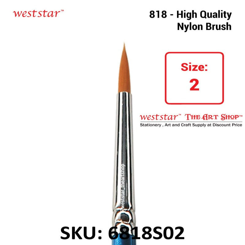 High Quality UA 818-S Nylon Brush Round | Weststar The Art Shop