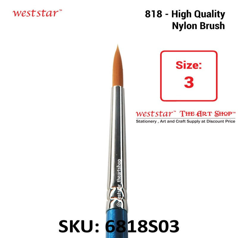 ARTYS 818-S High Quality Nylon Brush Round Watercolour Brush Painting Brush