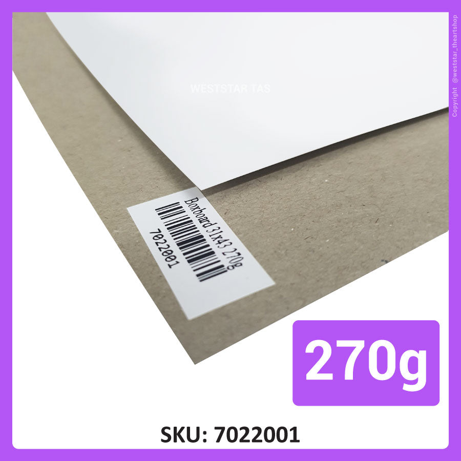 BoxBoard, Box Board, Grey Board, Grey Card 31" x 43"