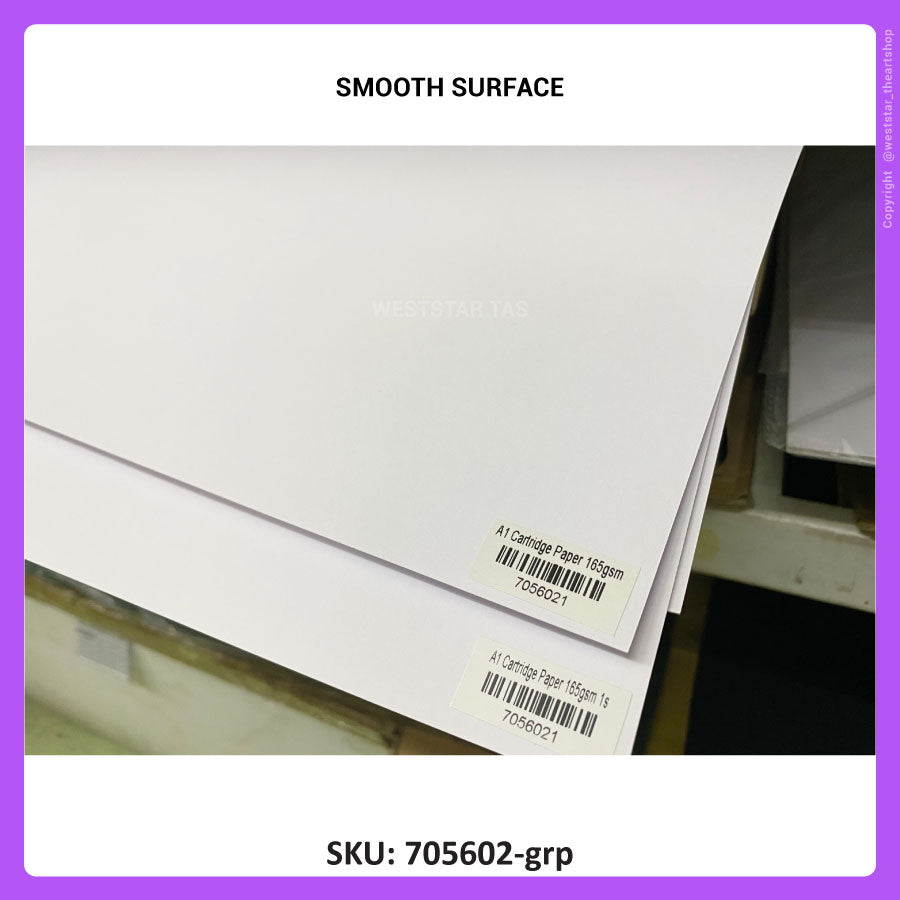 A1 Cartridge Paper, A1 Drawing paper A1 (165gsm) Loose Sheets