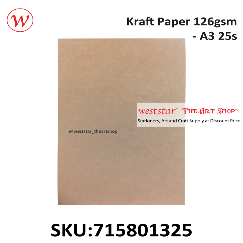Kraft Paper 126gsm- A3 25 sheet