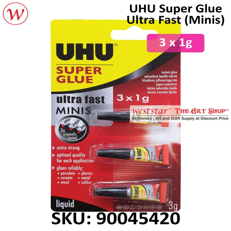 UHU Super Glue Mini | 3pcs x 1g
