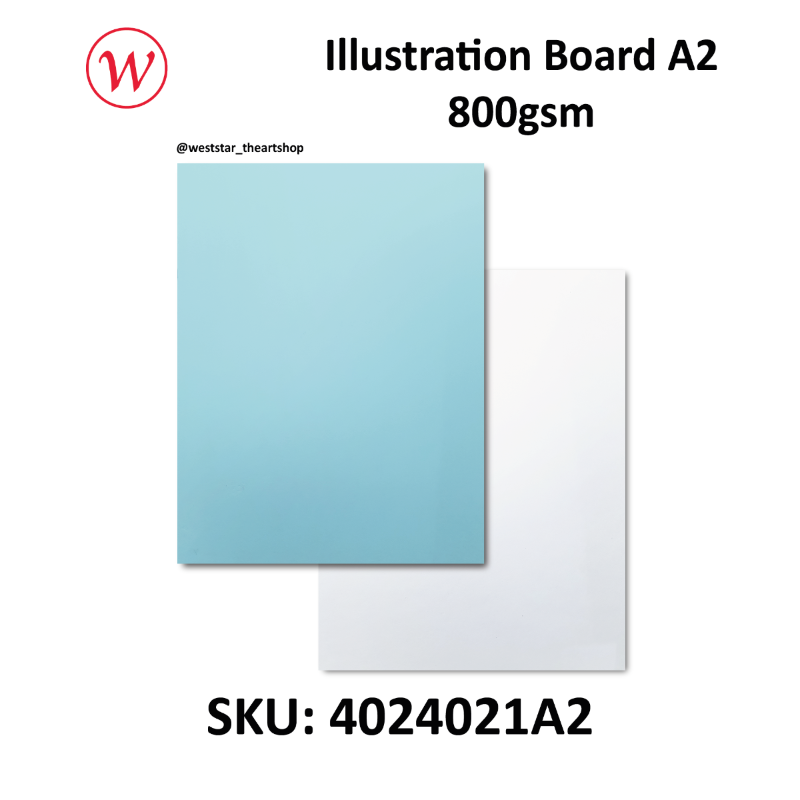 Illustration Board (800gsm) A5, A4, A3, A2, 20"x30" (Suitable for Watercolor, Pen, Ink)