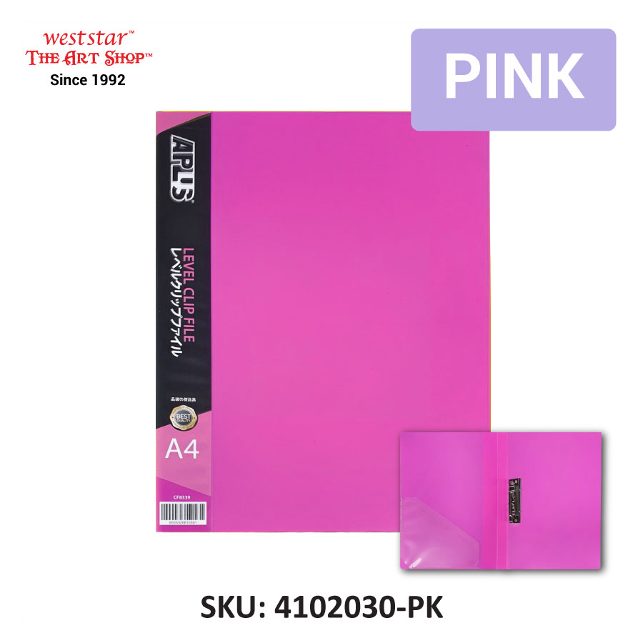 Aplus A4 Level Clip File, File with Metal Clip