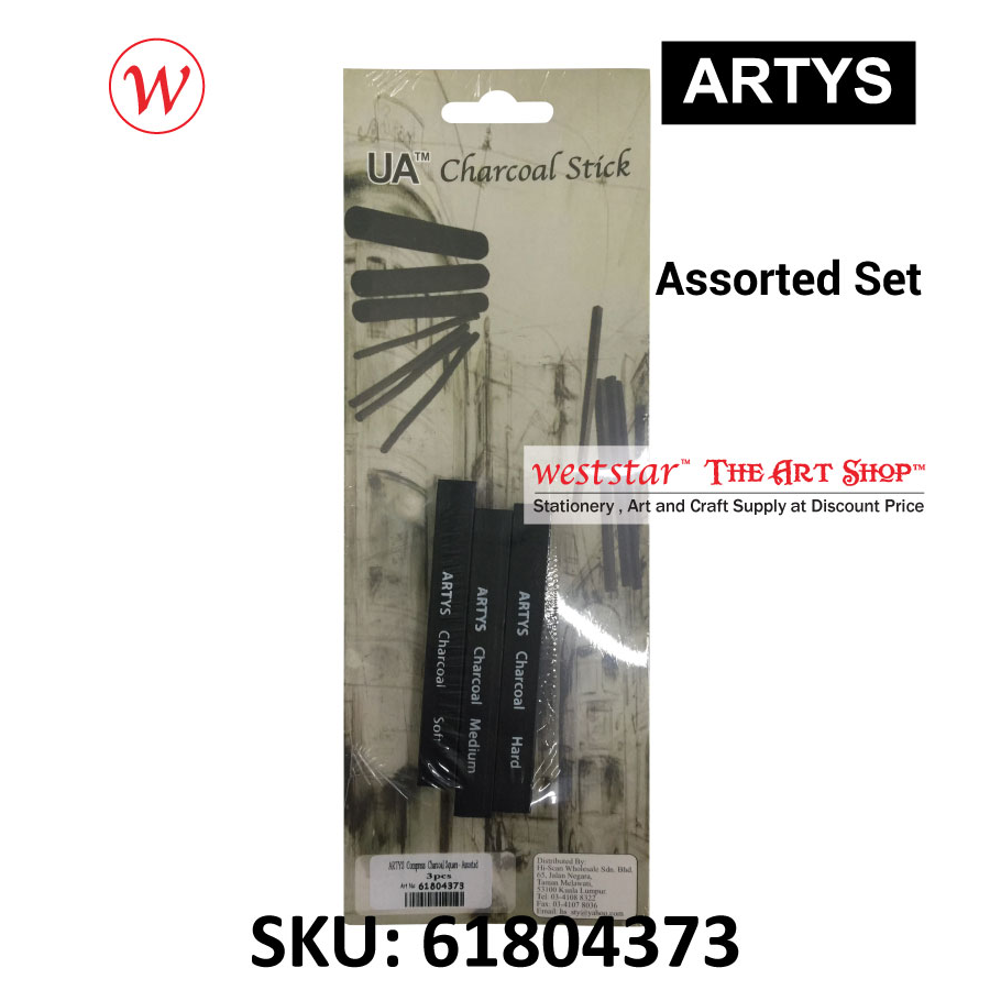 ARTYS Compress Charcoal Stick Square