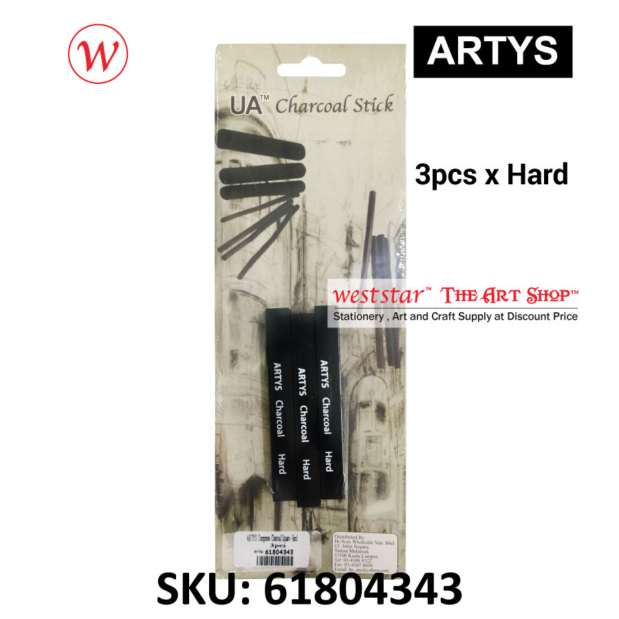 ARTYS Compress Charcoal Stick Square