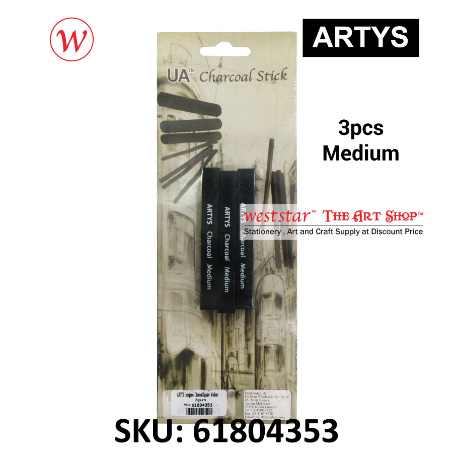 ARTYS Compress Charcoal Stick Square