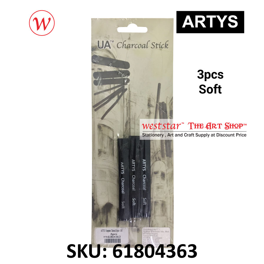 ARTYS Compress Charcoal Stick Square