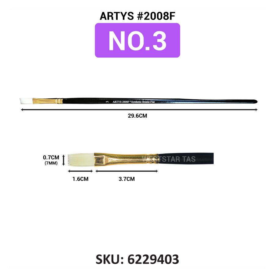 ARTYS Synthetic Bristle Flat Brush (2008F)