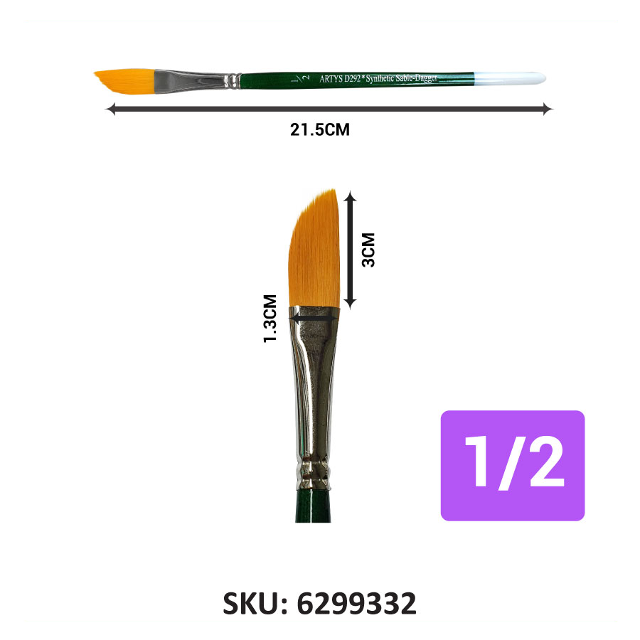 ARTYS Synthetic Sable Dagger Brush , High Quality Dagger Brush (# 3/8 , 1/2 , 5/8)