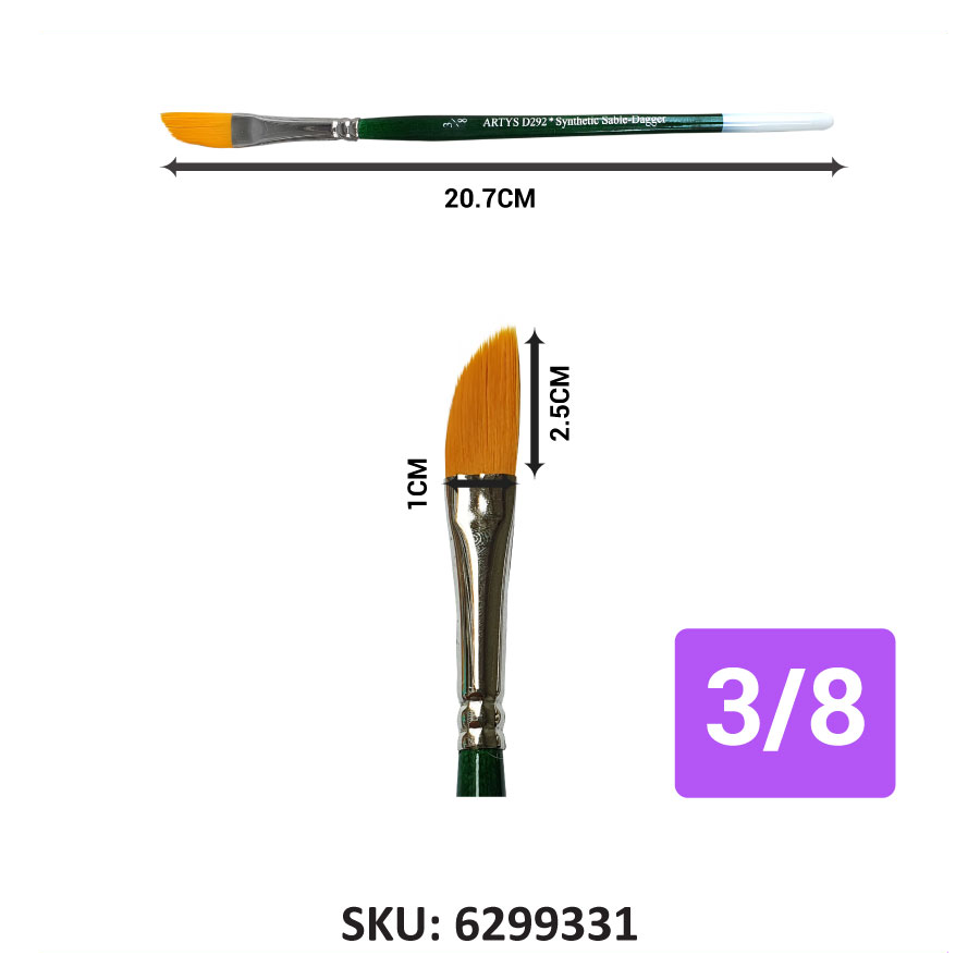 ARTYS Synthetic Sable Dagger Brush , High Quality Dagger Brush (# 3/8 , 1/2 , 5/8)