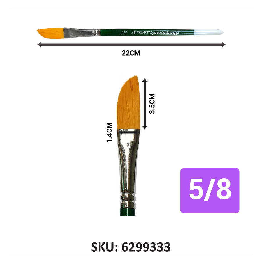 ARTYS Synthetic Sable Dagger Brush , High Quality Dagger Brush (# 3/8 , 1/2 , 5/8)