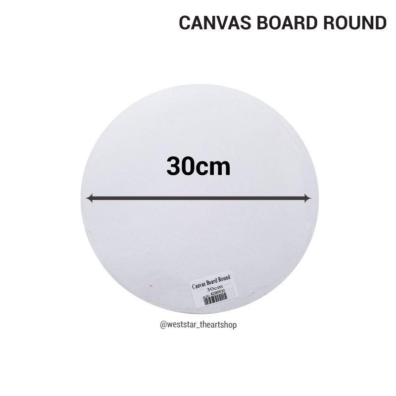ARTYS Canvas Panel / Canvas Board (ROUND) - For Acrylic / Oil Painting