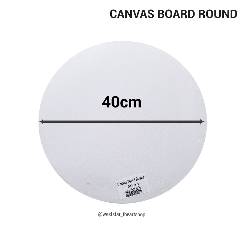ARTYS Canvas Panel / Canvas Board (ROUND) - For Acrylic / Oil Painting