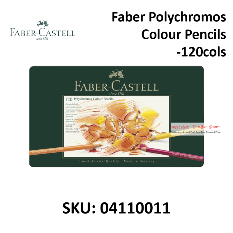 Faber Polychromos Colour Pencils - Tin of 120cols