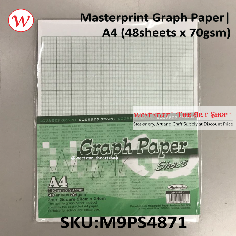 Masterprint Graph Paper| A4 (48sheets x 70gsm)