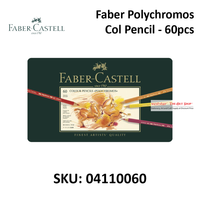 Faber Polychromos Colour Pencil - Tin of 60pcs
