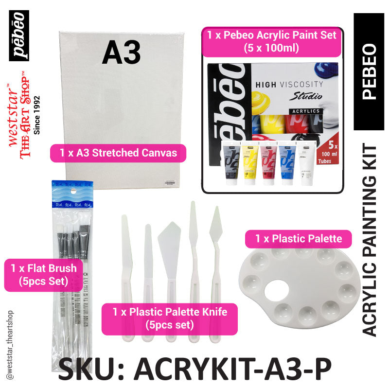 Marie's / Pebeo Acrylic Kit - All in 1 Acrylic Painting Kit