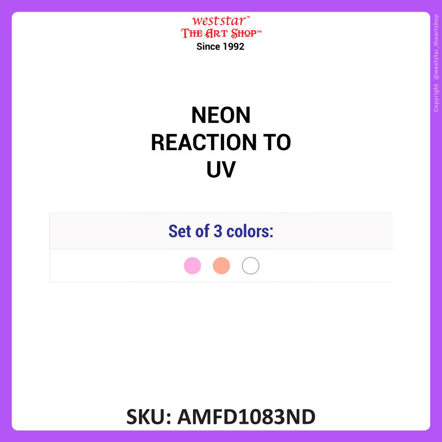AMOS Face Deco Crayon, Face Paint, Face Marker | 3 Neon Color Set