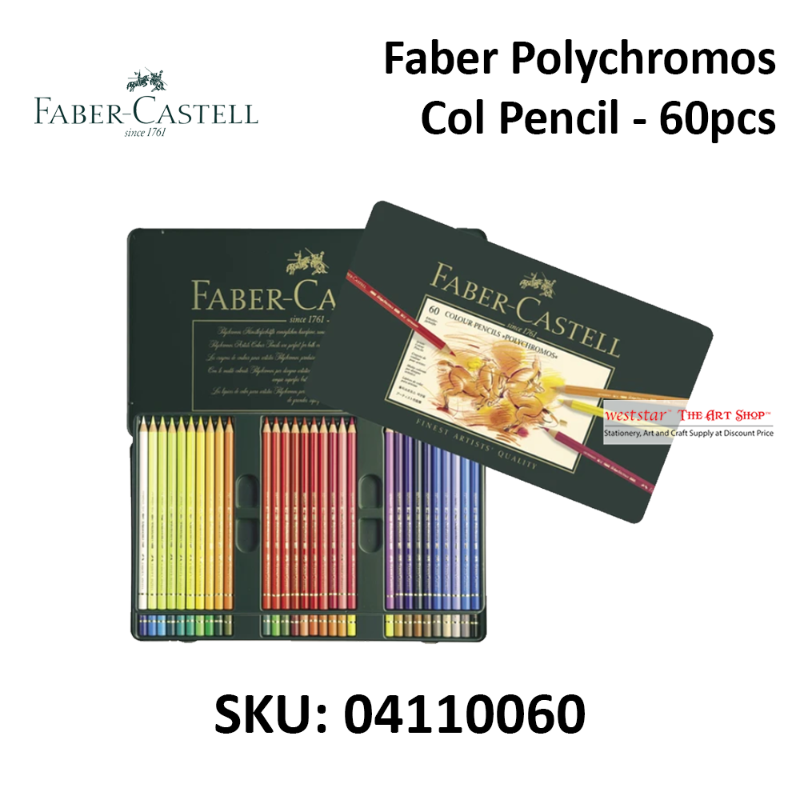 Faber Polychromos Colour Pencil - Tin of 60pcs