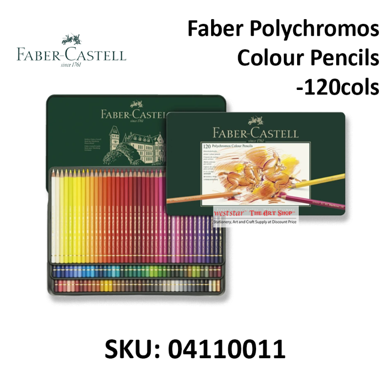 Faber Polychromos Colour Pencils - Tin of 120cols