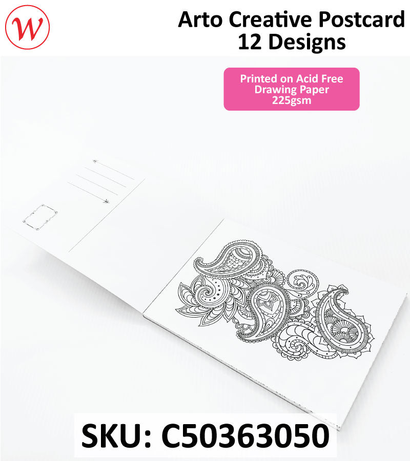 Arto Creative Postcard 12pcs - 120mm x 165mm | 225gsm