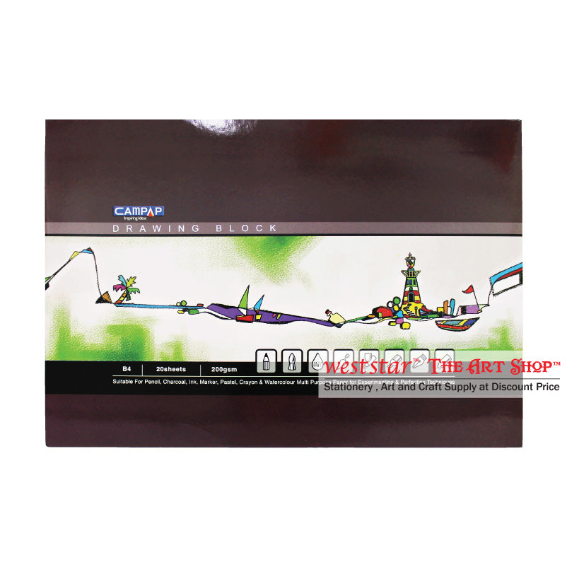Campap Drawing Block 200g*B4*20s