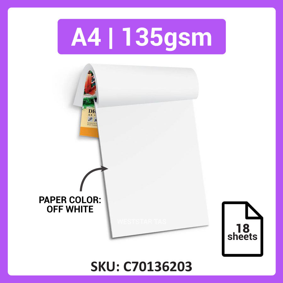 A4 Campap Drawing Block (CA3620) 18sheets | 135gsm