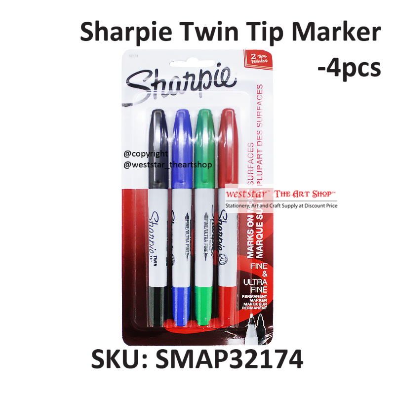 Sharpie Twin Tip Marker -4pcs
