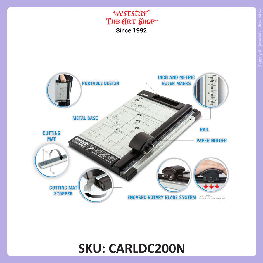 Carl A4 Rotary Trimmer (DC-200N)