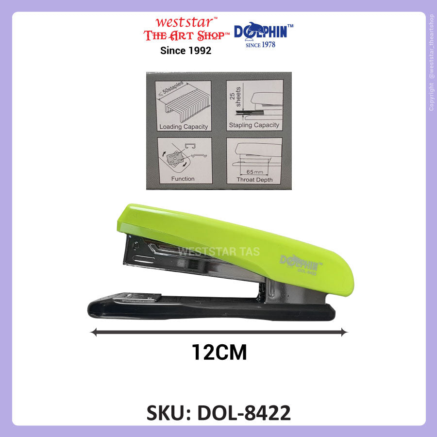 Dolphin Stapler (DOL-8422) | Use No.3 or 35 Staples (2-25sheets) (Random Color)