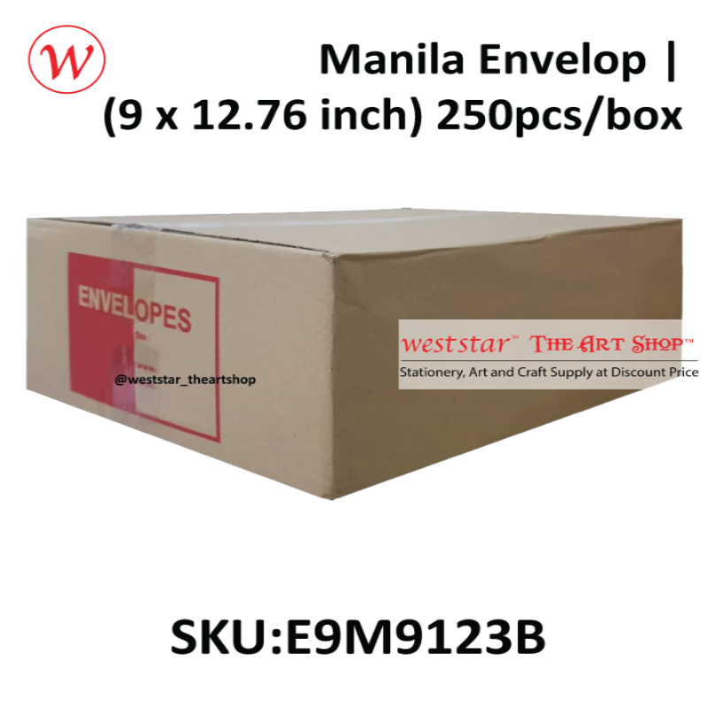 Manila Envelop | (9 x 12.76 inch) 250pcs/box