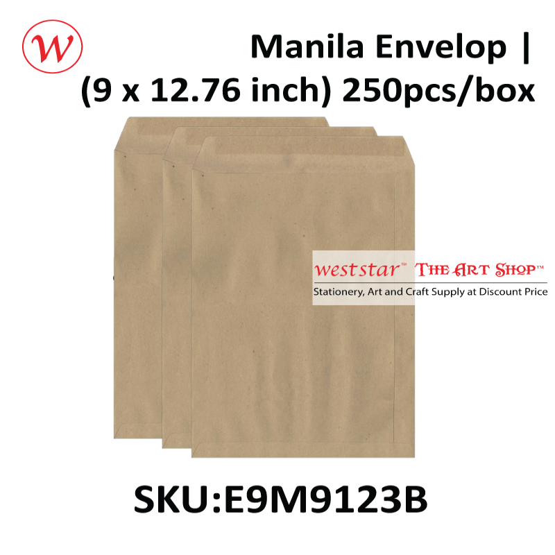 Manila Envelop | (9 x 12.76 inch) 250pcs/box