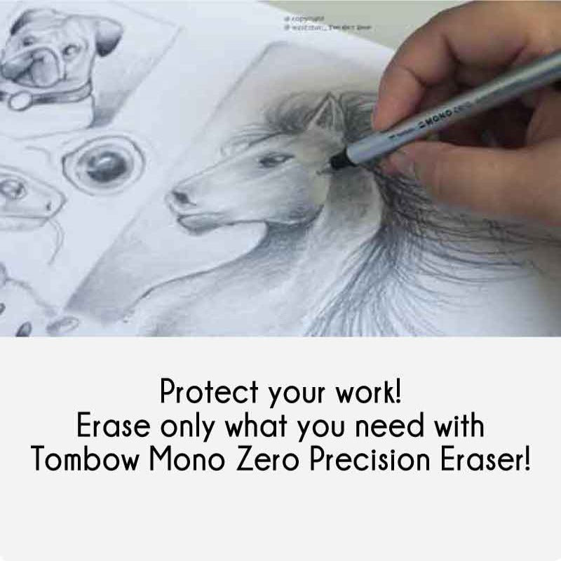 Tombow Mono Zero Eraser, Tombow Precision Eraser, Tombow Eraser ( 2.3mm) - ROUND