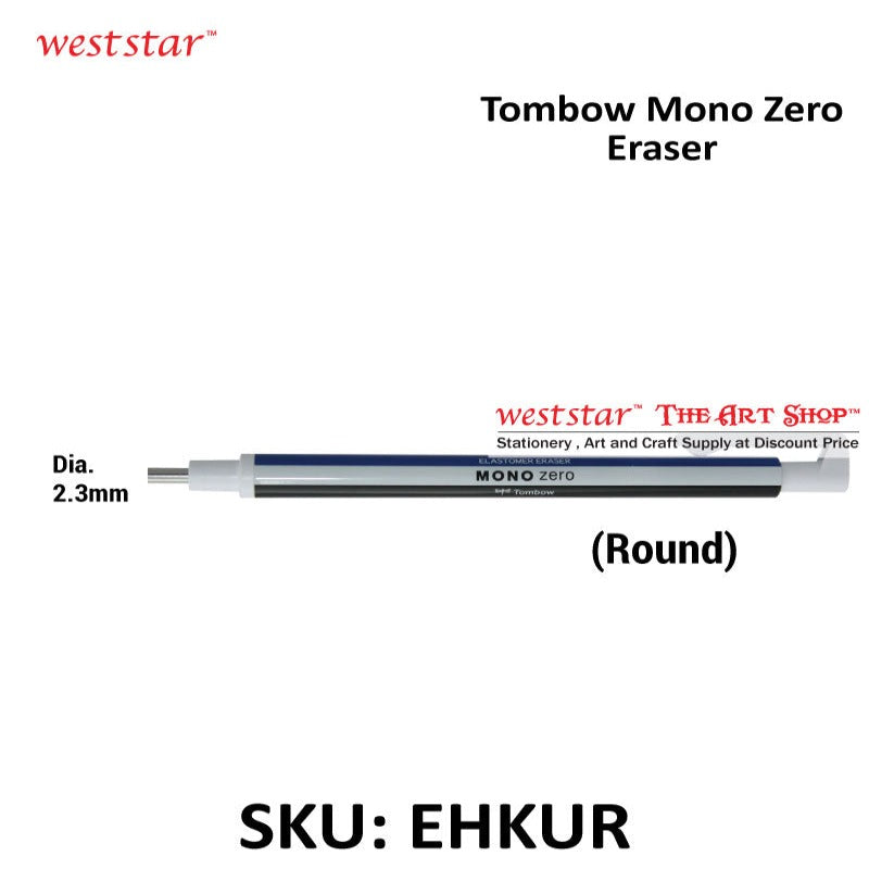 Tombow Mono Zero Eraser, Tombow Precision Eraser, Tombow Eraser ( 2.3mm) - ROUND