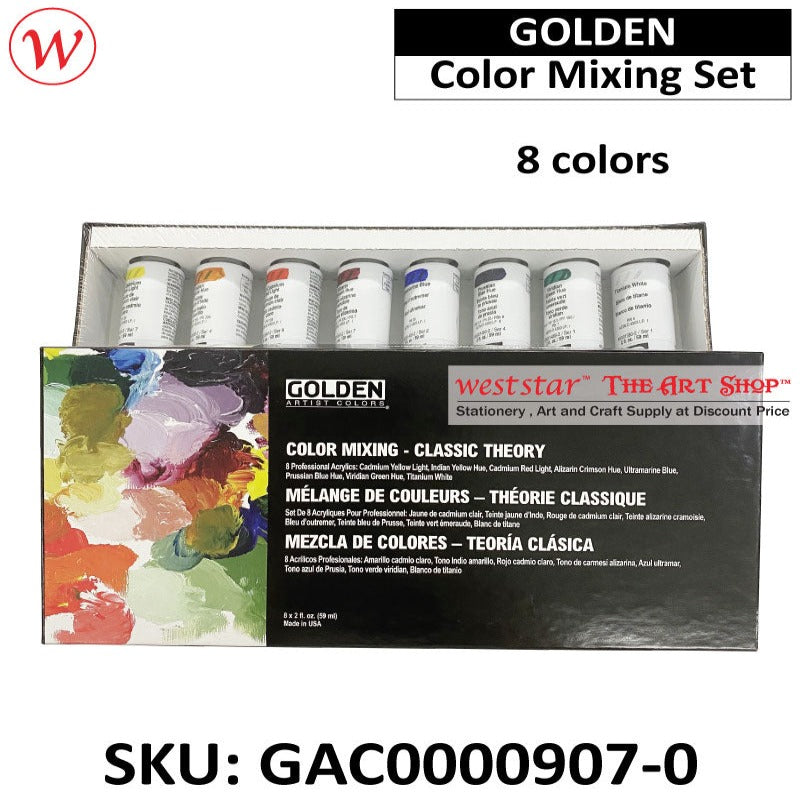 Golden Heavy Body Color Mixing Set - Classic Theory | (8colors * 59ml)