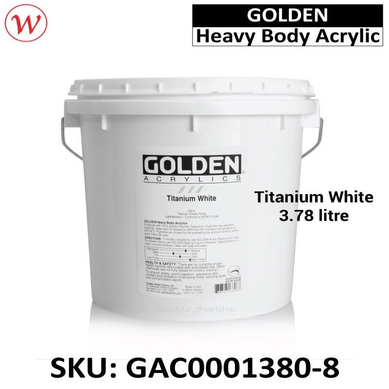 Golden Heavy Body Acrylic 3.78 Litre | Titanium White