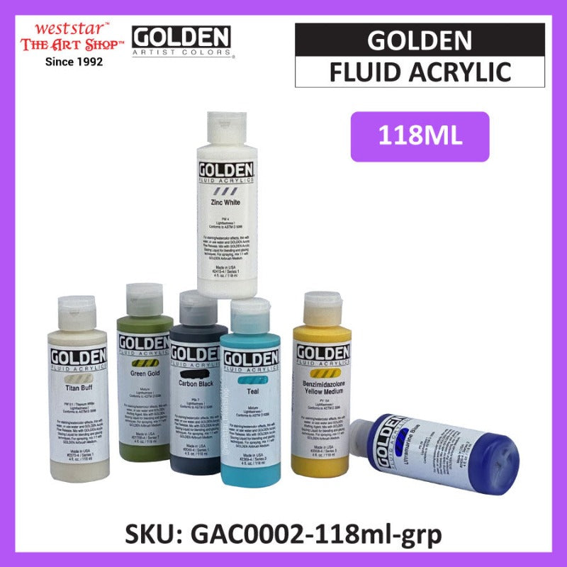 Golden Fluid Acrylic Color, Acrylic Paint | 118ml