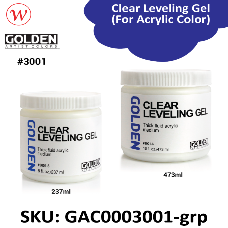 Golden Clear Leveling Gel | (For Acrylic Color)