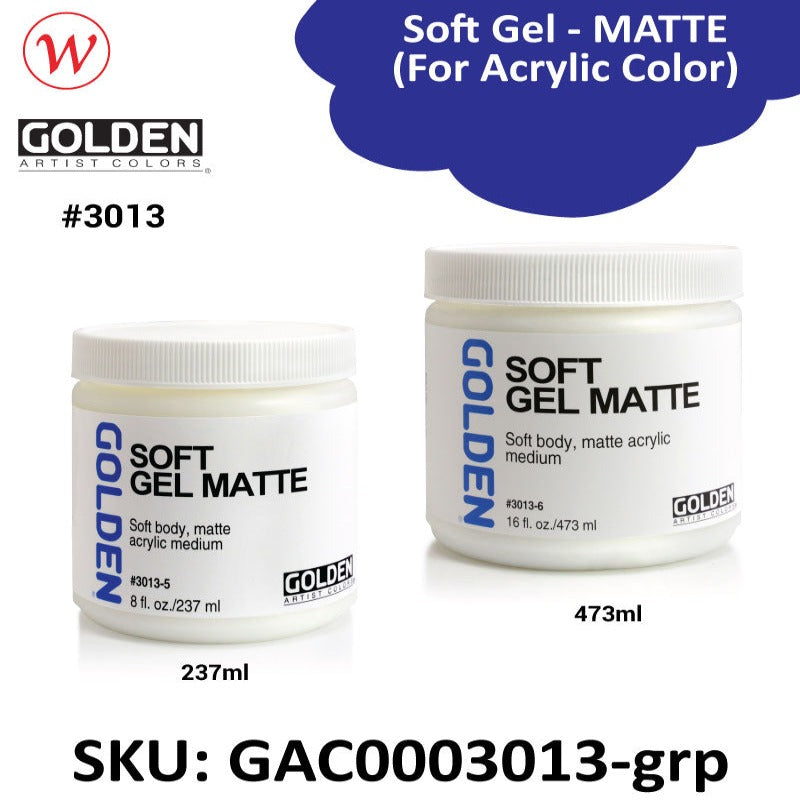 Golden Soft Gel - MATTE | (For Acrylic Color)