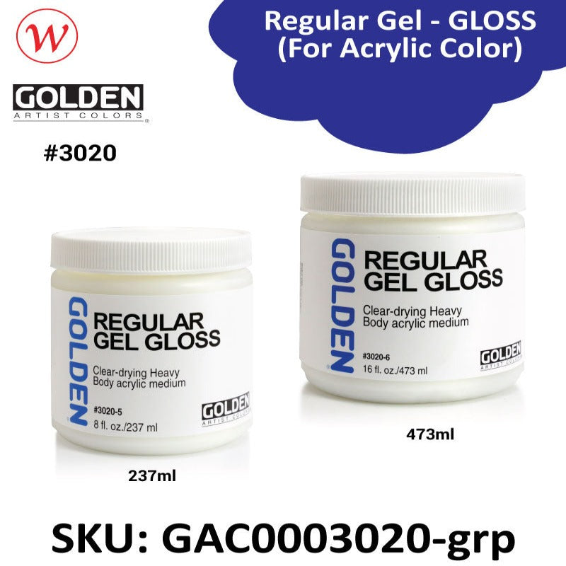 Golden Regular Gel - GLOSS | (For Acrylic Color)