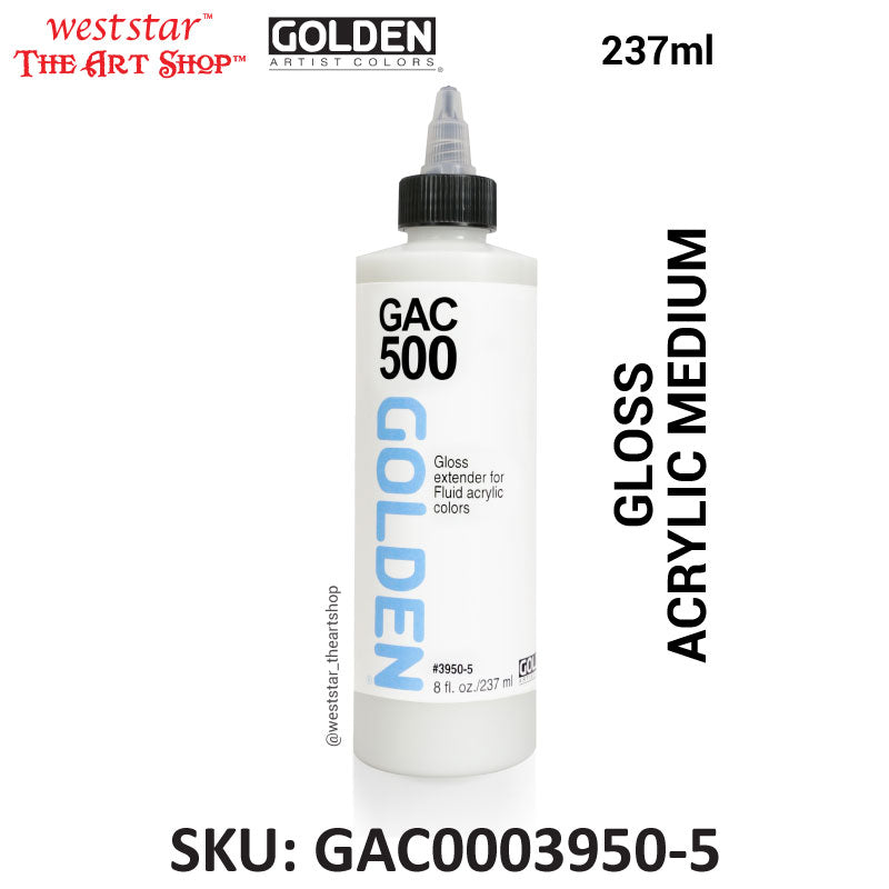 Golden GAC 500 , Gloss Extender for Fluid Acrylic (Ser.B) | 237ml