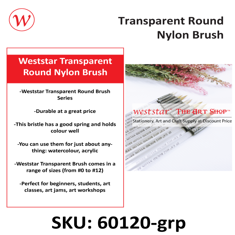Weststar Transparent Round Nylon Brush