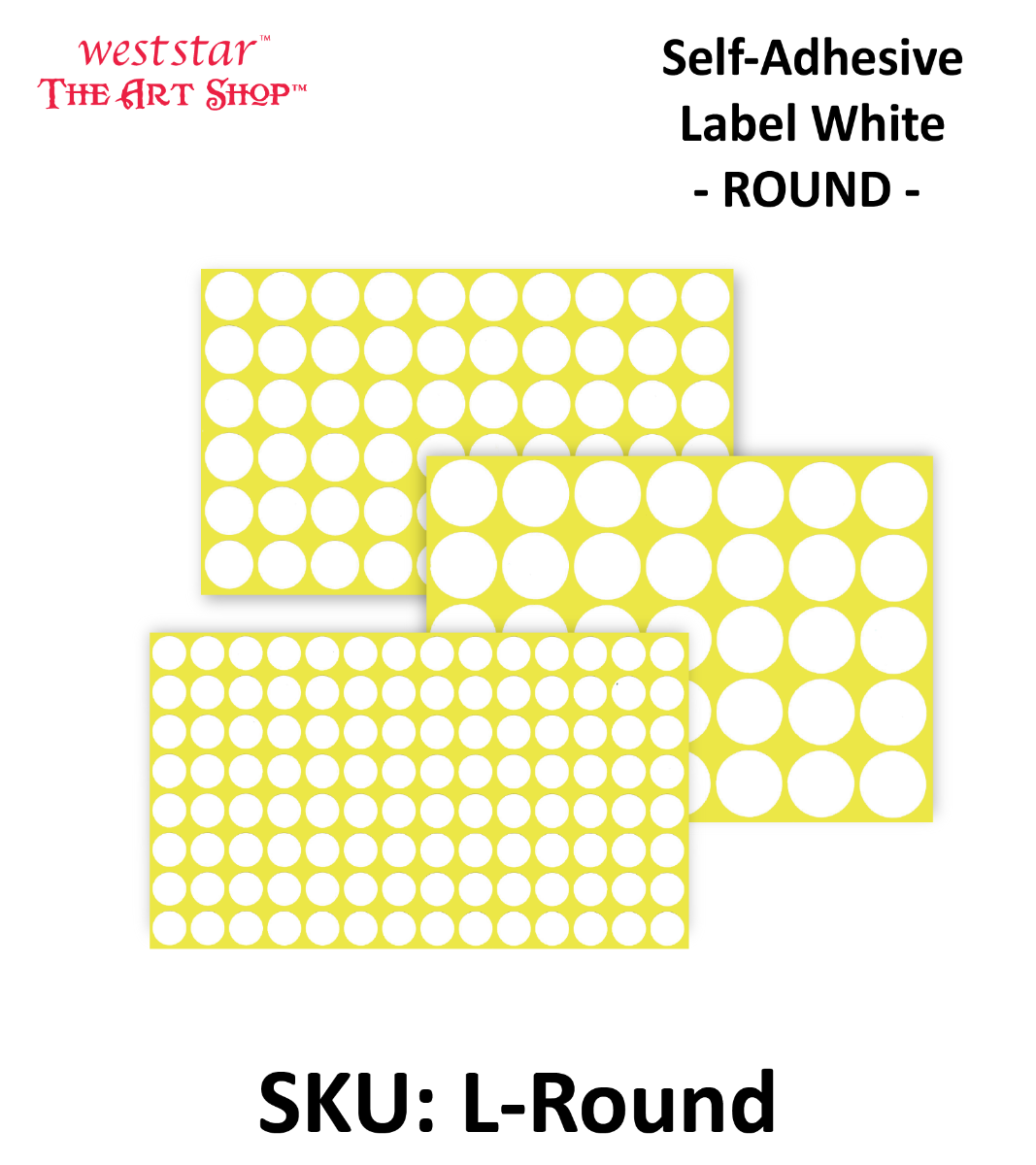 Self-Adhesive Label White Color - Round