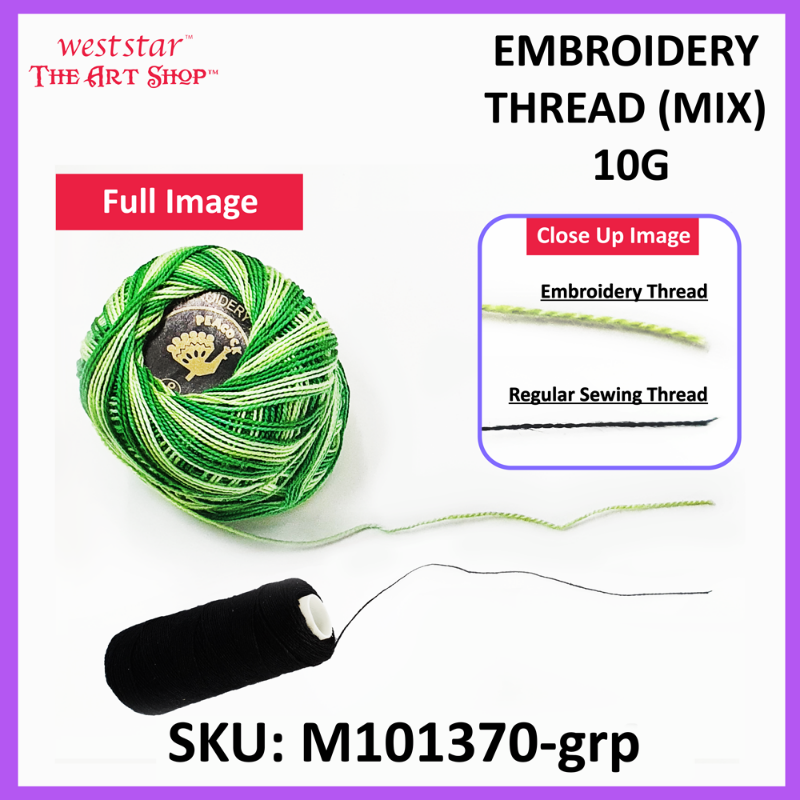 Embroidery Thread (MIX) 10G - ASSORTED COLOR