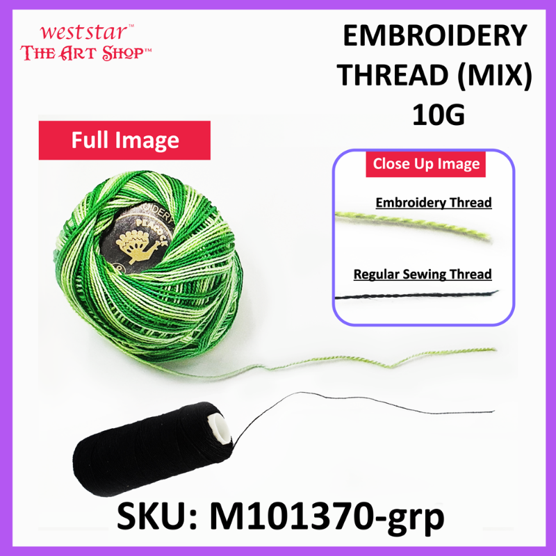Embroidery Thread (MIX)  10G - ASSORTED COLOR