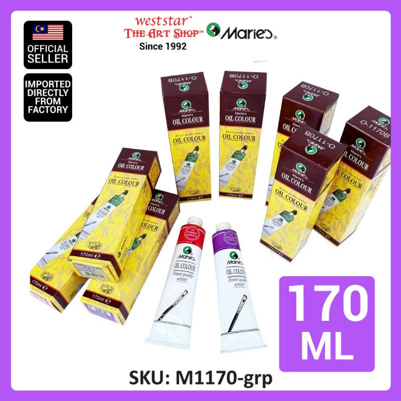 Marie's Oil Color, Oil Paint 170ml - SIngle Tube (>50 colors)