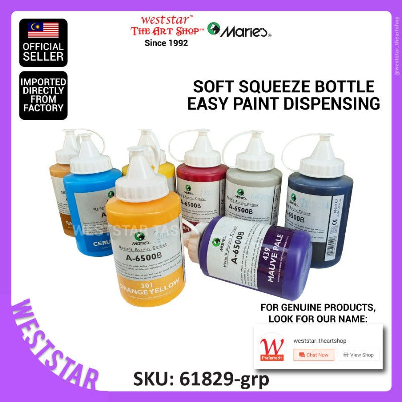 Marie's Acrylic Color (A-6500B) - 500ml | Soft squeeze bottle