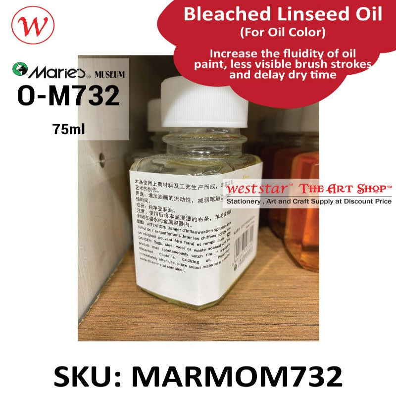 Maries Museum-Bleached Linseed O-M732 - 75ml | (For Oil Color)